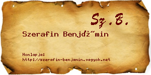 Szerafin Benjámin névjegykártya