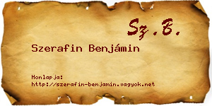 Szerafin Benjámin névjegykártya