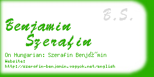 benjamin szerafin business card